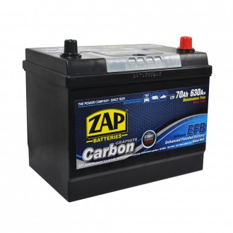 ZAP Carbon Start Stop EFB Asia 70Аh 630А R+ (D26) (570 46). . фото 4
