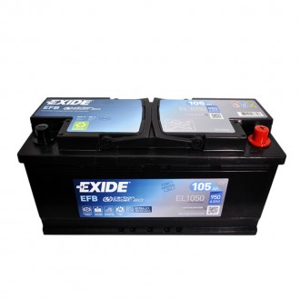 EXIDE Start-Stop EFB (EL1050) 105Аh 950A R+. . фото 3