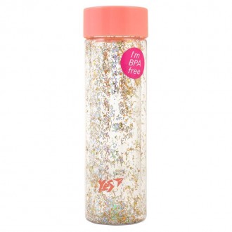 Бутылка для воды YES с блестками Shine, 570мл, крышка персикового цветаСдержанны. . фото 2