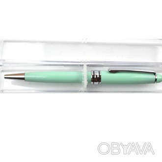 Качественная металлическая шариковая ручка в футляре. Покрытие корпуса: глянец ц. . фото 1