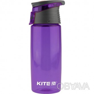 Бутылочка для воды Kite, 550 мл., фиолетовая. Изготовлена из тритана. Тритан – н. . фото 1