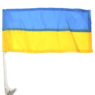 Флаг Украины на пластиковой ножке длинной 38 см изготовлен специально для крепле. . фото 2
