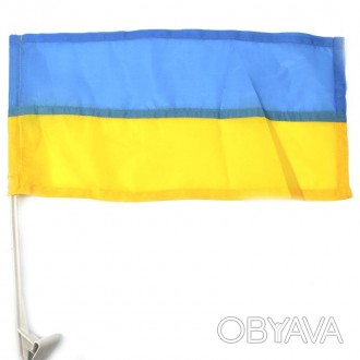 Флаг Украины на пластиковой ножке длинной 38 см изготовлен специально для крепле. . фото 1