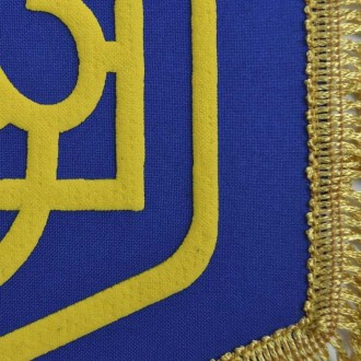 Вымпел с изображением герба Украины изготовлен из качественного габардина размер. . фото 4