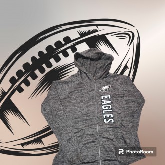 Спортивная кофта с капюшоном NFL Apparel Fhiladelphia Eagls, размер-L, длина-70с. . фото 2
