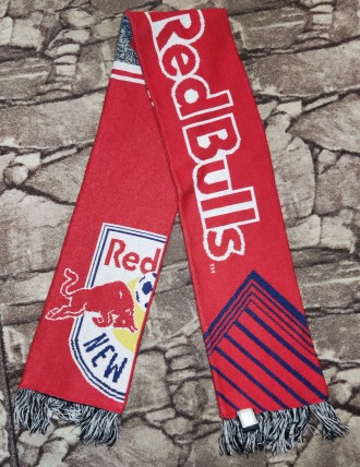 Футбольный шарф Adidas FC New York Red Bulls, двусторонний, в отличном состоянии. . фото 12