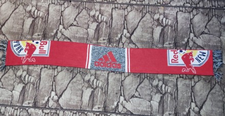 Футбольный шарф Adidas FC New York Red Bulls, двусторонний, в отличном состоянии. . фото 9