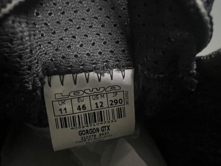 
Lowa Gorgon GTX black-anthracite Мужские кроссовки, размеры 46 (UK - 11, US - 1. . фото 8