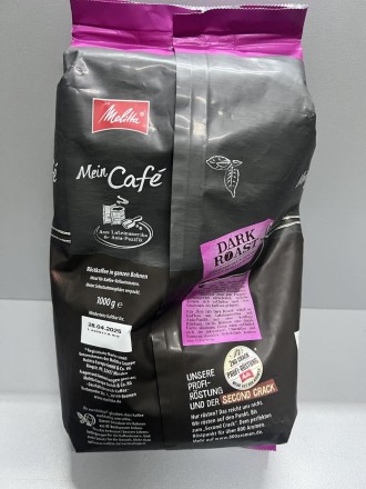 
Melitta Mein Café DARK Roast Кофе в зернах, 1 кг
Испытайте яркий и насыщенный в. . фото 3