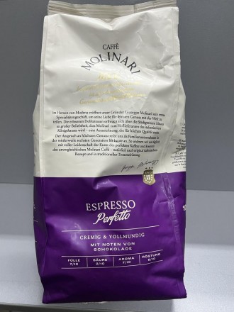 
Tchibo Caffè Molinari Espresso Perfetto Кофе в зернах, 1 кг
Кремовый и насыщенн. . фото 4