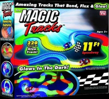 Светящаяся гоночная трасса Magic Tracks 220 деталей (В комплекте гоночная машинк. . фото 2