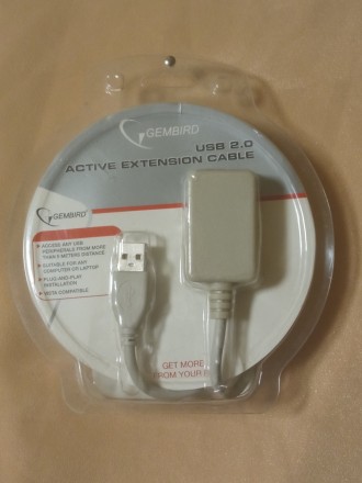 Удлинитель USB 2.0. Активный (до 5м). Gembird UAE. Киев. фото 1 Удлинитель USB 2.0. Активный (до 5м). Gembird UAE. Киев. фото 1