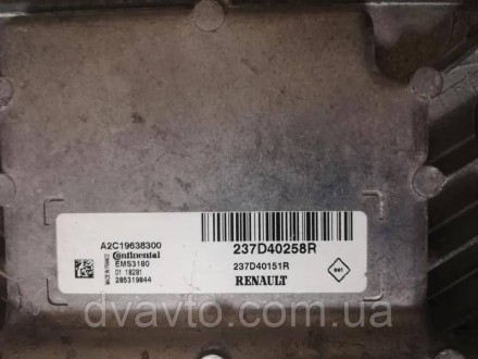 Електронний блок управління (ЕБУ) Renault Kangoo 237D40258R, A2C19638300, EMS318. . фото 4