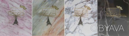 Фотоальбом на 40 фотографій 10*15см, "Мармуровий Париж" в коробці, 4 дизайни
Цік. . фото 1