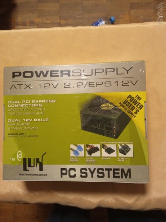 Блок питания ATX 600w Power Lux PL-600 APFC.Новый, в оригинальной упаковке.. . фото 2