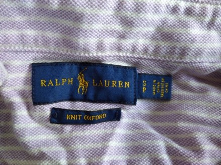 Унисекс рубашка в полоску, р. С, Ralph Lauren .
Цвет - белый, сиреневый.
ПОГ 4. . фото 3