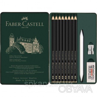 Набор из 8 матовых чернографитных карандашей Faber-Castell Pitt Graphite Matt ра. . фото 1