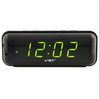 
Настольные LED часы с зеленой подсветкой VST-738, электронные часы с будильнико. . фото 4