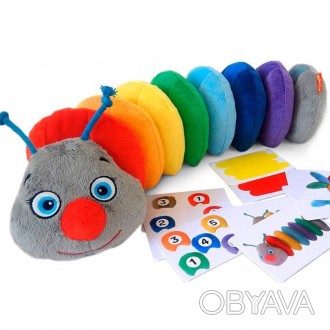 Розвиваюча іграшка Гусінь Rainbow Macik - граємо з користю, вчимося із задоволен. . фото 1