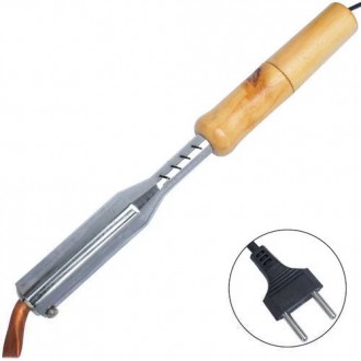 Паяльник TLW-300W с деревянной ручкой, угловое медное жало, HandsKit
Угловое мед. . фото 4