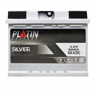 PLATIN Silver MF 60Ah 600A R+ (L2B). . фото 2