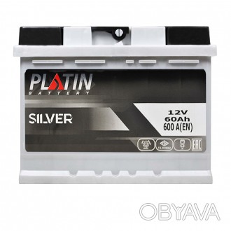 PLATIN Silver MF 60Ah 600A R+ (L2B). . фото 1
