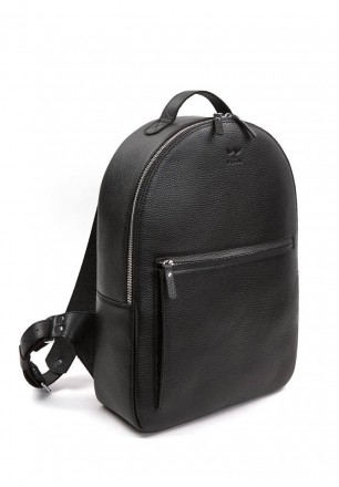 Шкіряний рюкзак на блискавці з окремою кишенею для ноутбука. Всередині рюкзак ма. . фото 3