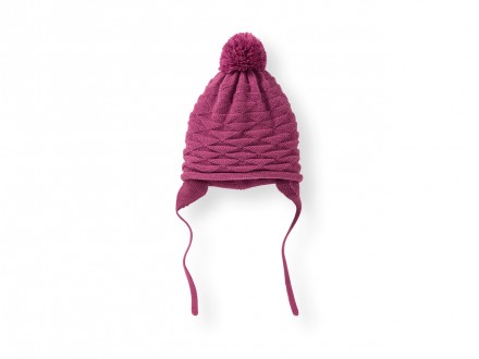 В'язаний комплект шапка на зав'язках та снуд для дівчинки від німецького бренду . . фото 3