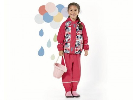 Куртка-дождевик для маленькой модницы бренда Lupilu (Германия). Застегивается на. . фото 4