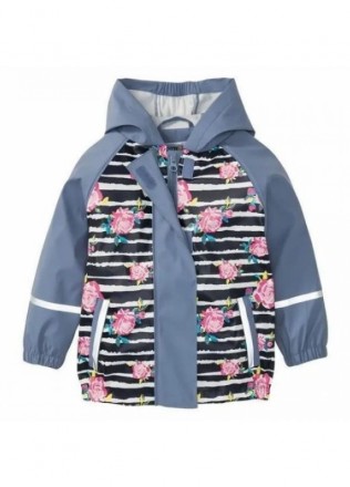 Куртка-дождевик для маленькой модницы бренда Lupilu (Германия). Застегивается на. . фото 2