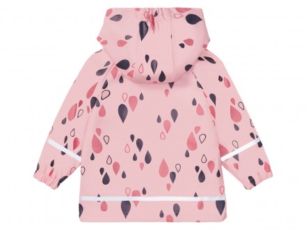 Теплая куртка-дождевик на флисовой подкладке для маленькой модницы бренда Lupilu. . фото 3