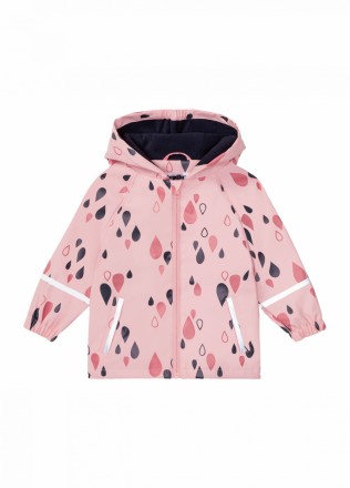 Теплая куртка-дождевик на флисовой подкладке для маленькой модницы бренда Lupilu. . фото 2