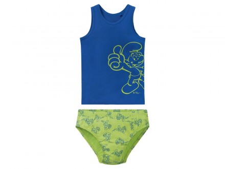 Комплект нижнего белья для мальчика с рисунком Smurfs. Удобно носить благодаря в. . фото 2