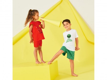 Летняя детская трикотажная пижама. Комплект состоит из шортиков и футболки. В га. . фото 4