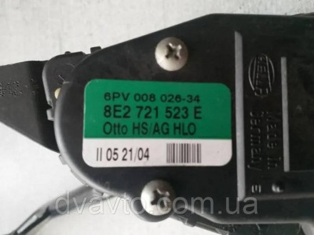 Педаль газу (акселератора) Audi A4 8E2721523E, 6PV00802634, 8E2 721 523 E, 6PV 0. . фото 3