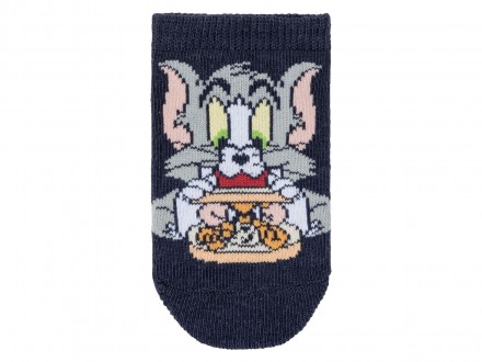 Короткі шкарпетки з м'якої бавовни, верх на гумці. Із принтом Tom and Jerry. Опт. . фото 6