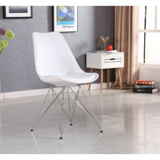 Стул Тауэр С пластиковый белый, подушка. Запорожье. фото 1