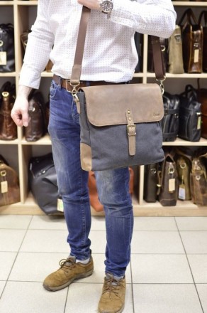 Мужская сумка через плечо RG-6600-4lx бренда TARWA. ​Подходит для повседневной н. . фото 11