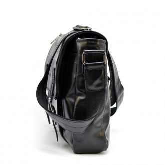 Наплечная кожаная сумка с ручкой из кожи наппа GA-6045. Оптимальный размер, два . . фото 5