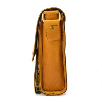 Кожаная сумка-планшет через плечо Rcam-3027-4lx бренда TARWA песочный цвет с кла. . фото 7