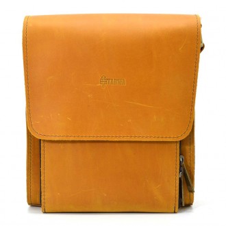 Кожаная сумка-планшет через плечо Rcam-3027-4lx бренда TARWA песочный цвет с кла. . фото 2