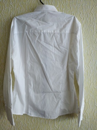 Белая женская классическая рубашка, р.40, Greiff.
Цвет - белый, фиолетовый.
Со. . фото 4