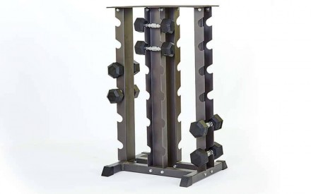 Подставка (стойка) четырехсторонняя для гантелей Zelart 
Материал: металл.
Разме. . фото 2