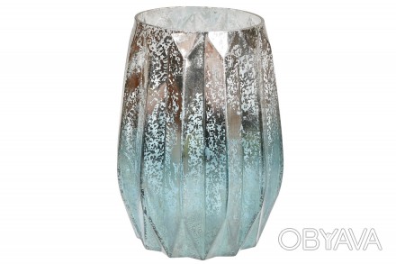 Підсвічник скляний, 20 см, колір — блакитне срібло
Розмір: 14*20см
Продається гу. . фото 1