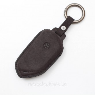 
Чохол з алькантари для ключа Volkswagen ID3, ID4, ID6, Golf MK8 (темно-сірий)
Ч. . фото 4