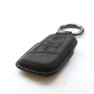 
Чохол з алькантари для ключа Volkswagen ID3, ID4, ID6, Golf MK8 (темно-сірий)
Ч. . фото 4