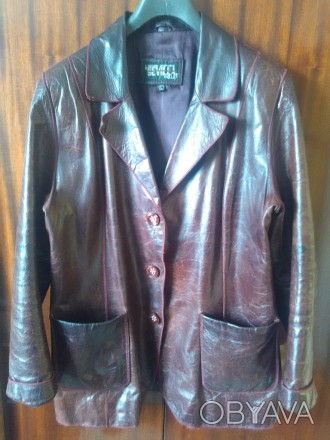 Продам женский кожаный пиджак, производство Турция. Пиджак в отличном состоянии.. . фото 1