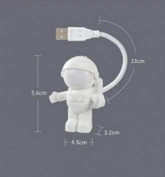 Размеры 5,6*4,5 см. Материал пластмасса. Работает от USB. Длина шнурка 33 см.. . фото 3