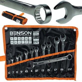 Набір інструментів 108 елементів BLACK + Benson 6-22 мм рожково-накидних ключів . . фото 3
