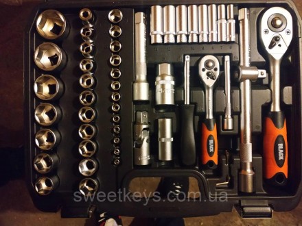 Набір інструментів 108 елементів BLACK + Benson 6-22 мм рожково-накидних ключів . . фото 4